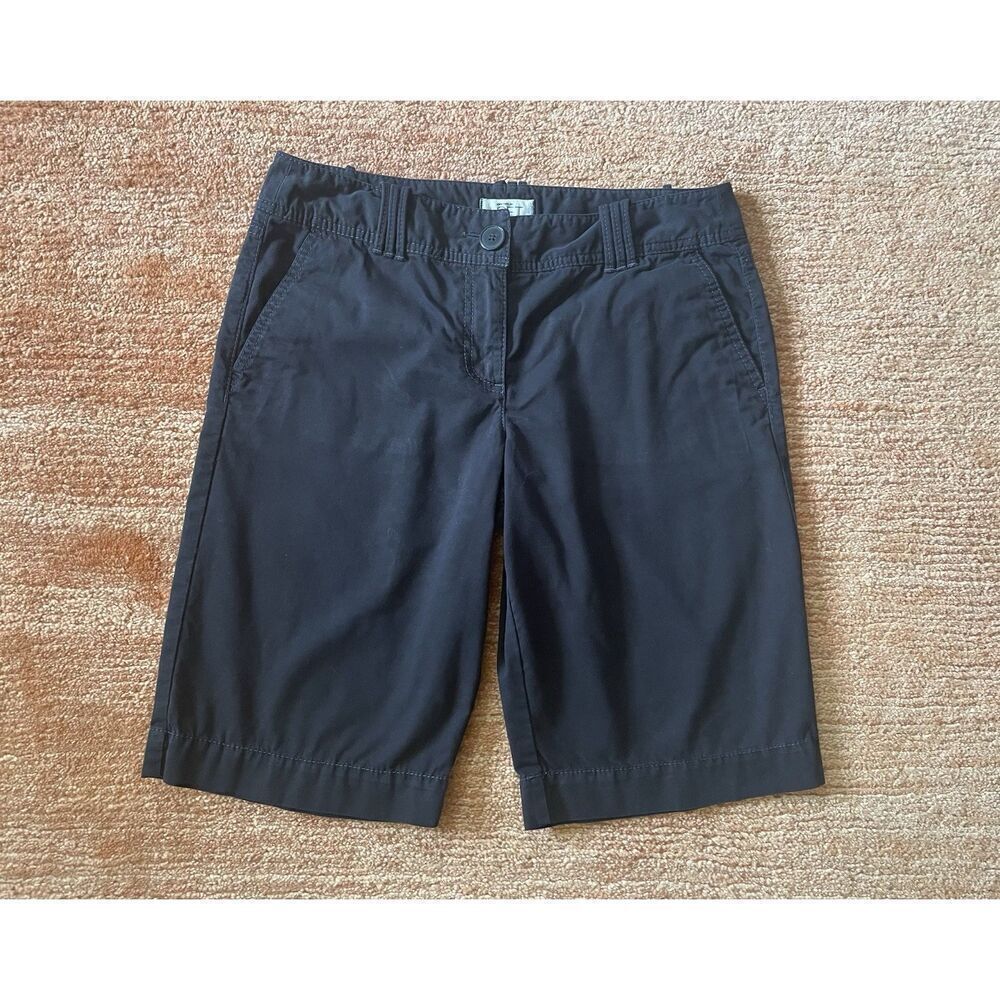 Ann Taylor LOFT Women’s Bermuda Shorts Black Size 4 Cotton Casual Made in India